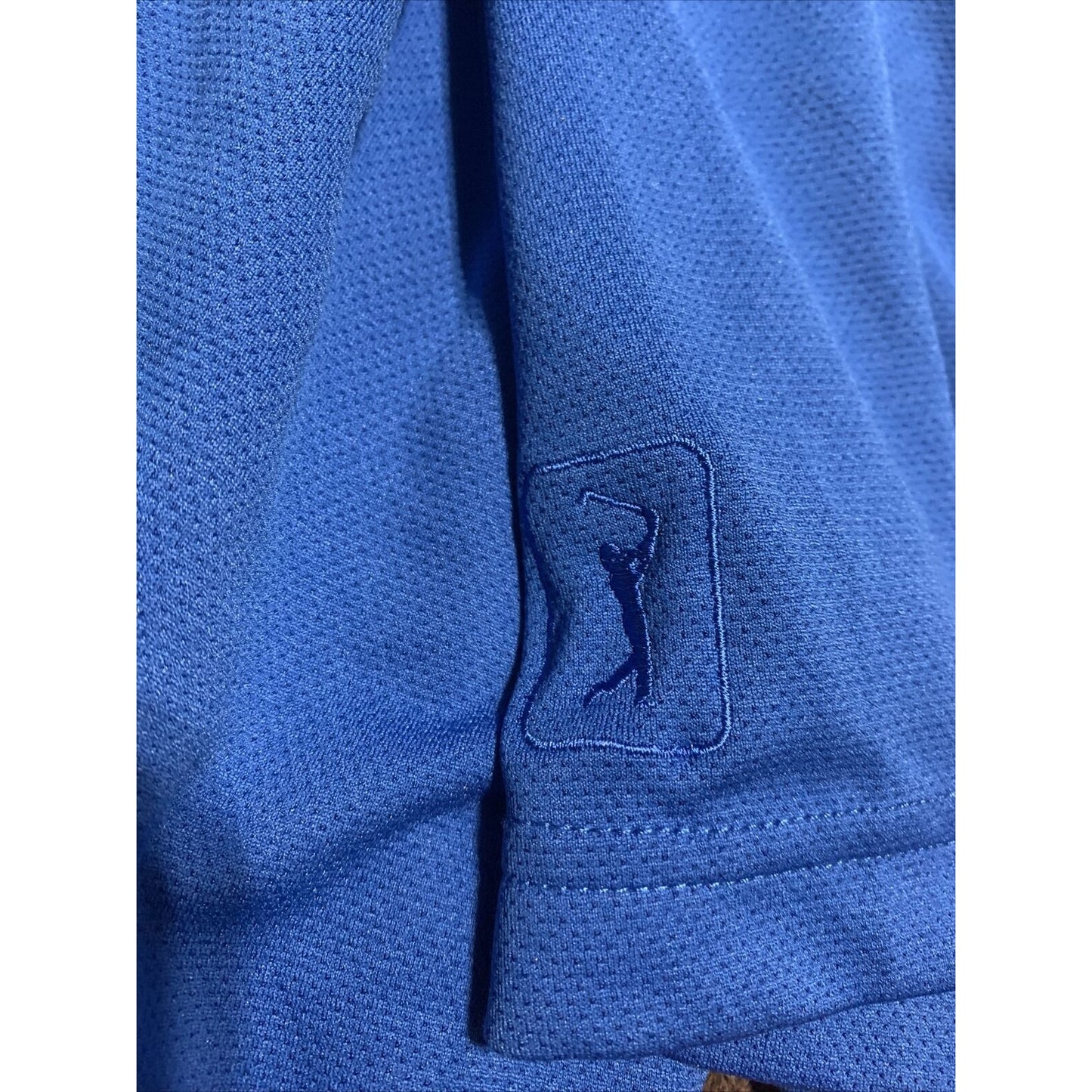 PGA Tour Airflux Men's Royal Blue Polyester Golf Polo Shirt MEDIUM