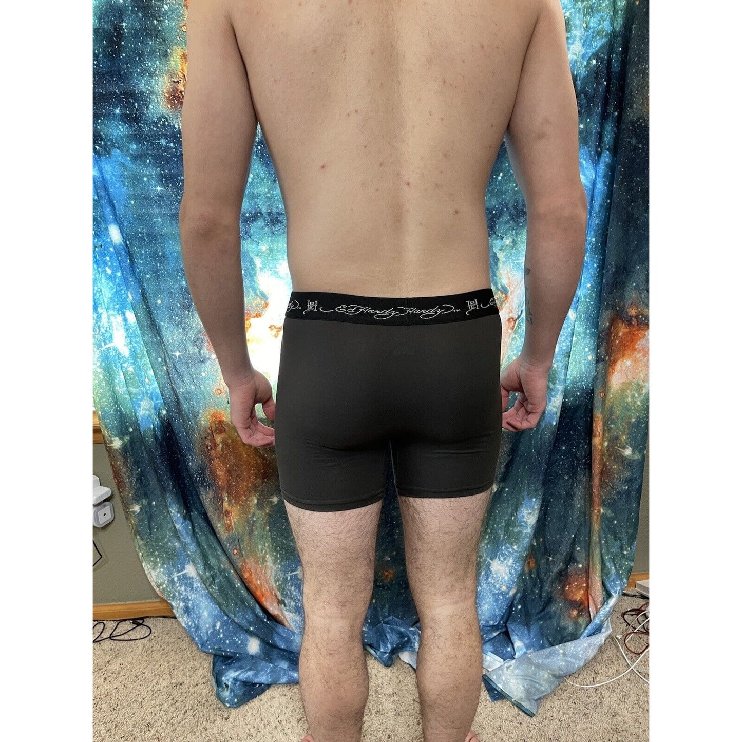 men's ed hardy medium black new york compression shorts New And Unworn