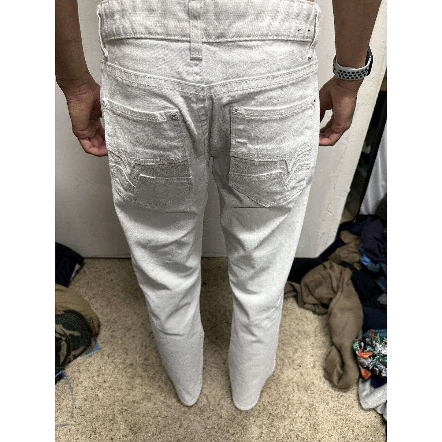 Men’s White INC International Concepts 30 X 29 Denim Pants Berlin Slim Straight