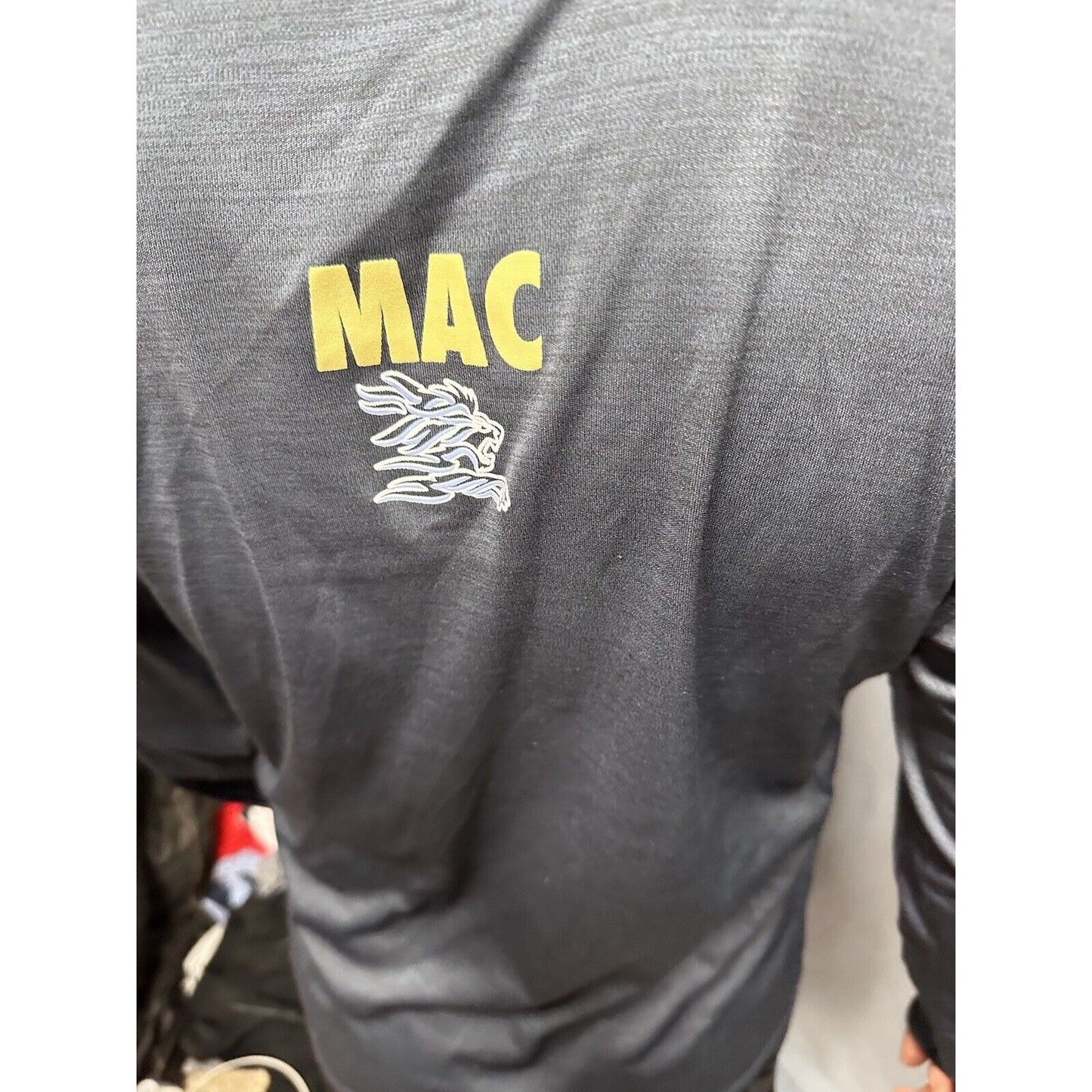 Men’s Gray Navy Blue CSCS Wrestling BSN Sports Medium Pullover 1/4 Zip