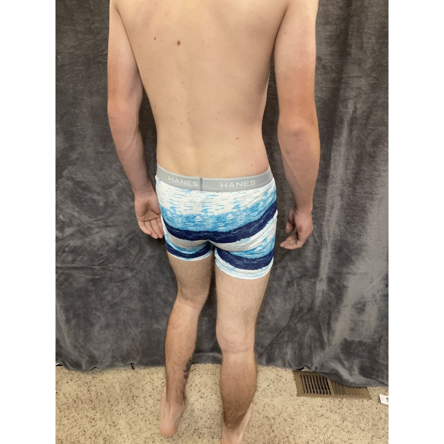 boy's XL hanes Aqua White And Blue boxer brief