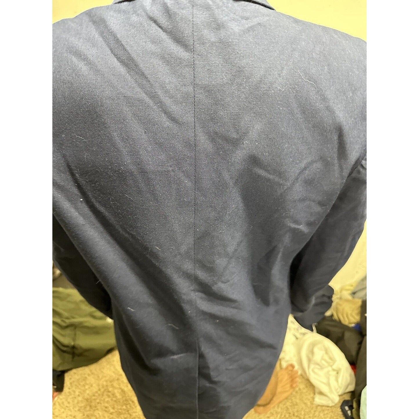 Men’s USAF Air Force Service Dress Coat Jacket Uniform 40R With Sewn Rank