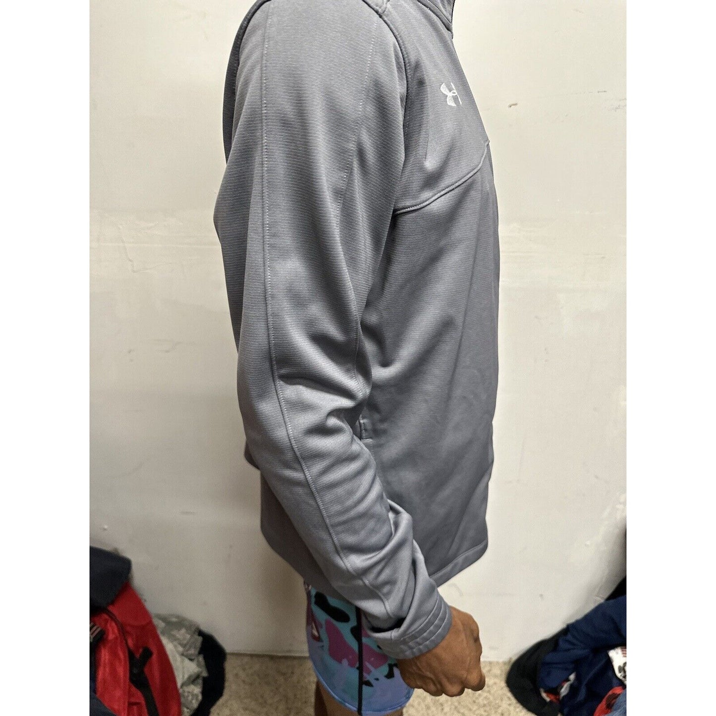Men’s Gray Under Armour Large Visit Ridge High School Soccer Full Zip Jacket