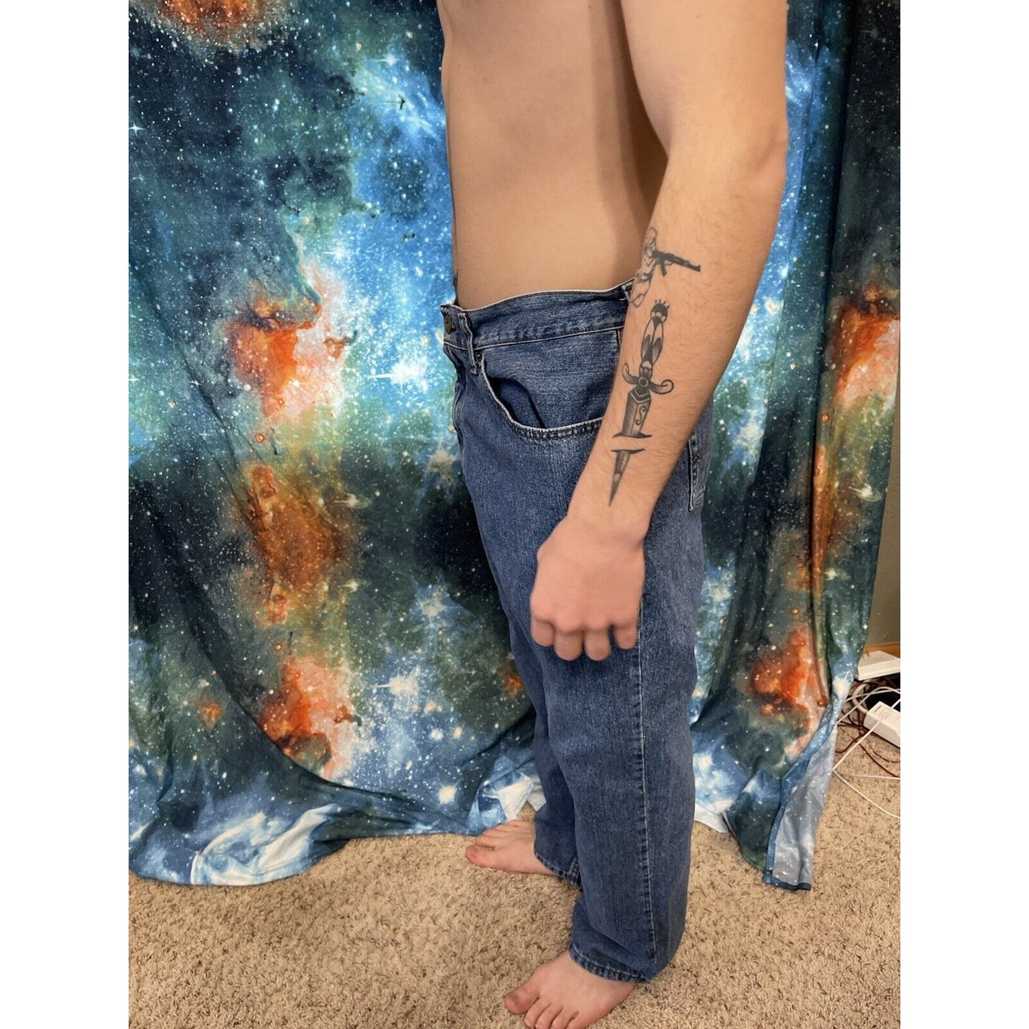 Men's Urban Pipeline Regular Fit Blue Jeans 38 x 30