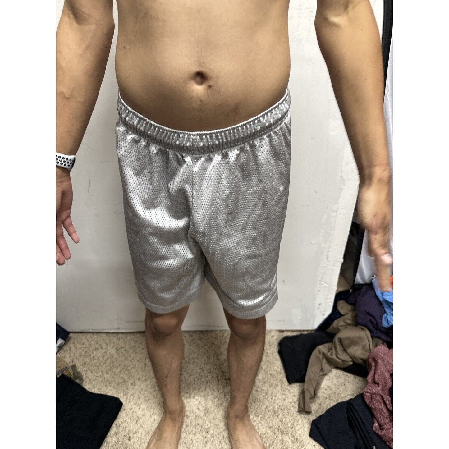 Men’s Pro Spirit Small Silver Athletic Shorts