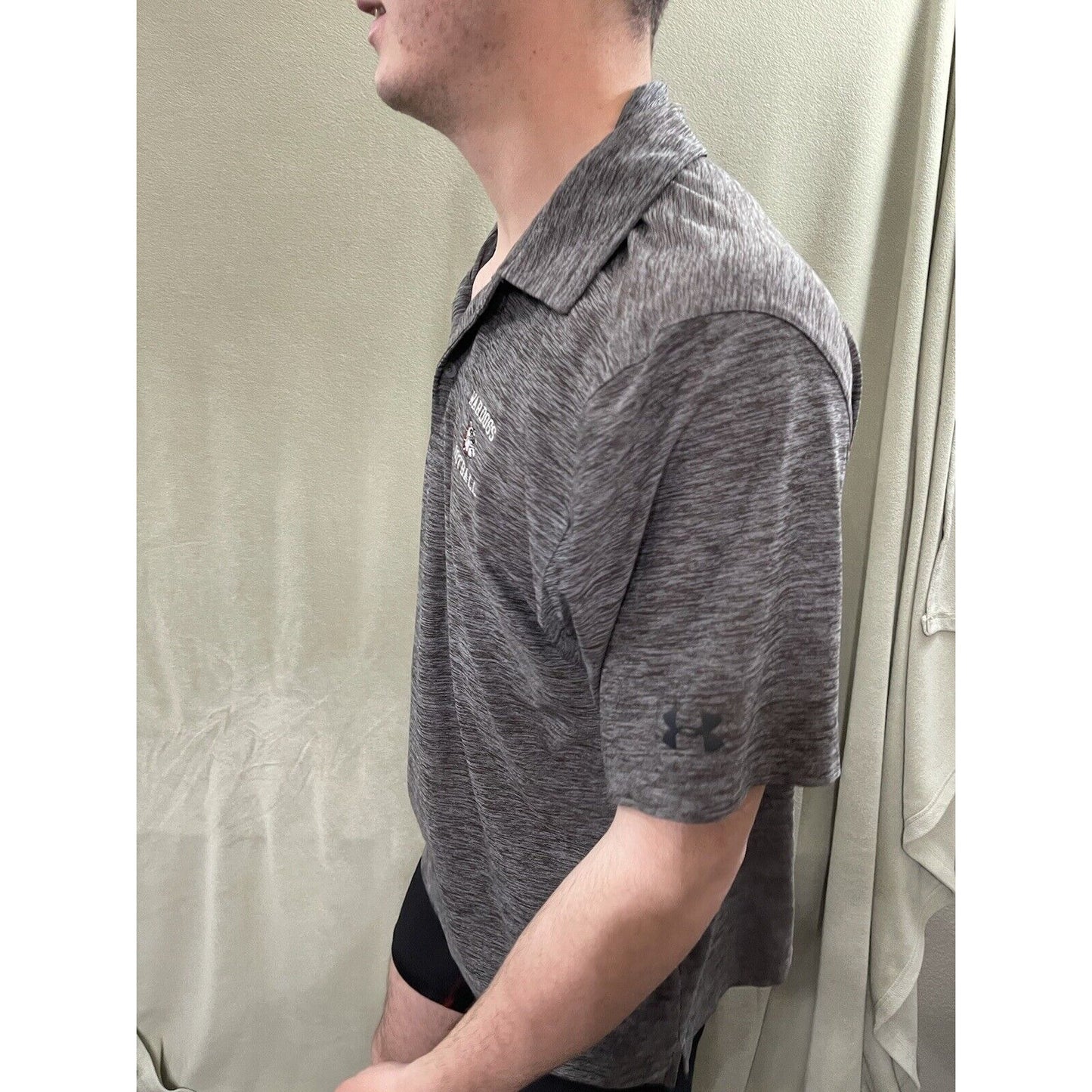 Under Armour Gray Loose Polo Heatgear Large Wardogs Football
