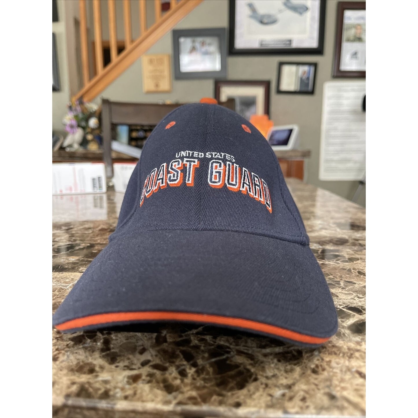 navy blue men’s united states coast guard ballcap hat oarsman 913