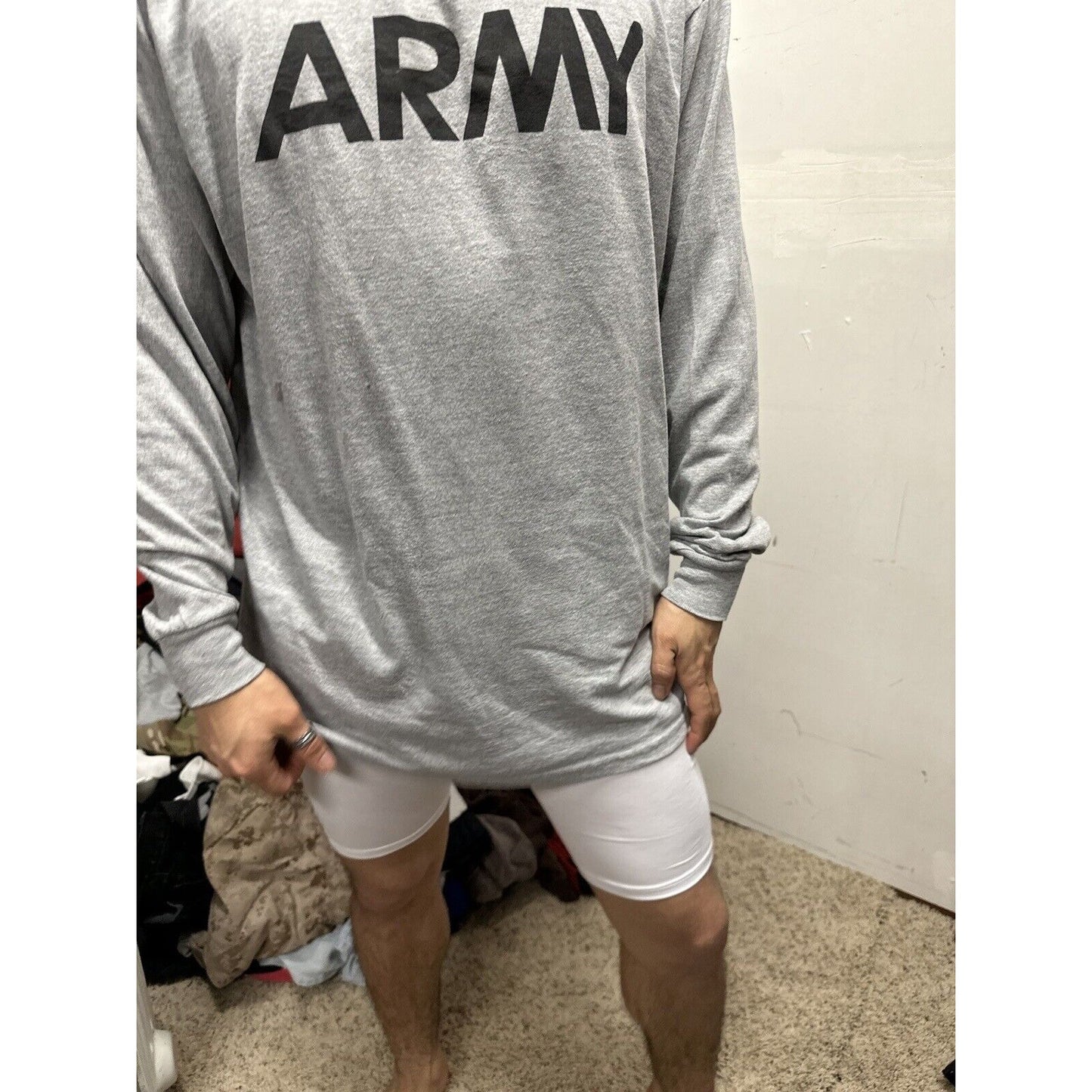 Men’s Long Sleeve Army Soffe Dri Release XL Pt Uniform Shirt Long Sleeves