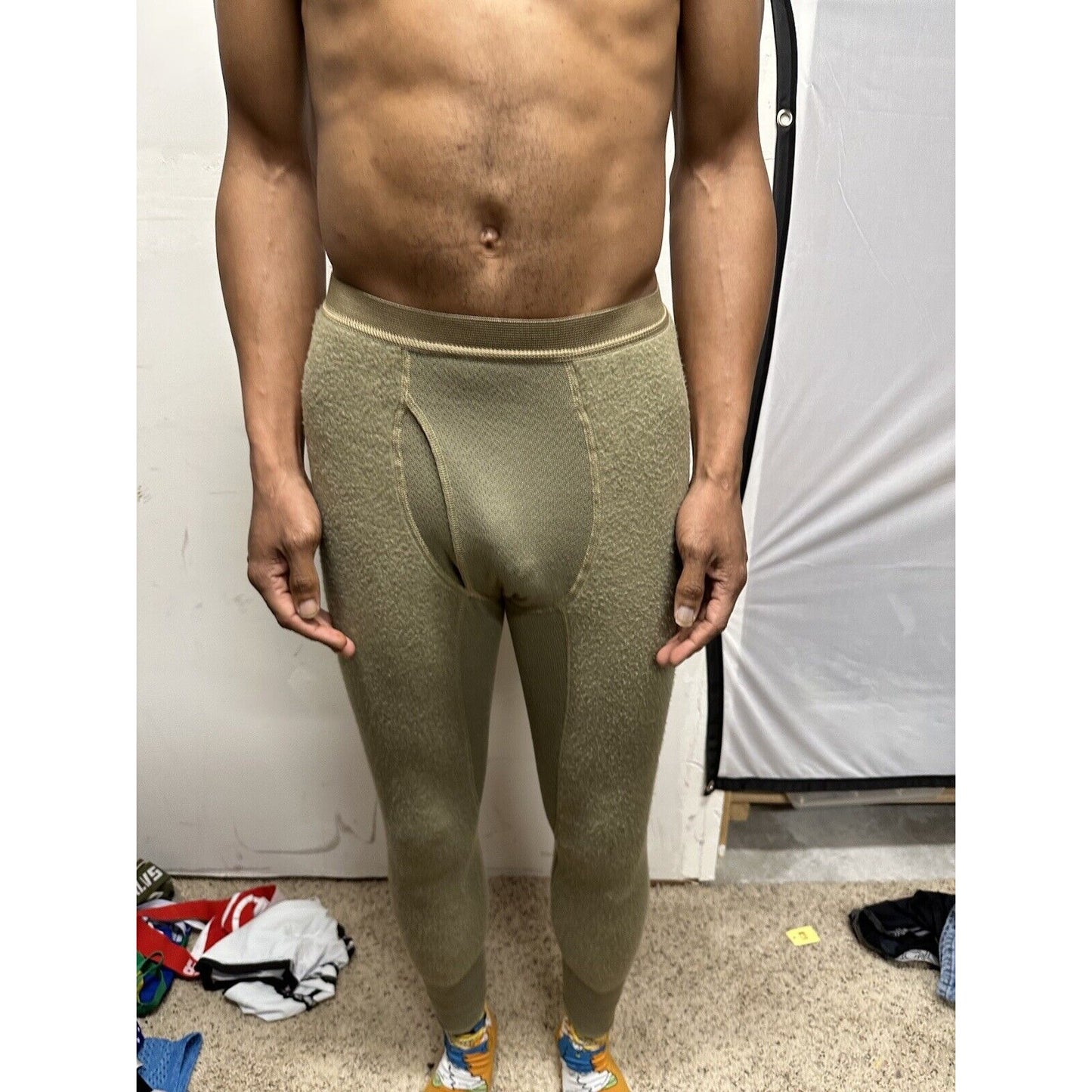 Men’s Army Tan Drawers Midweight Insulated X-small Regular Nomex thermal bottoms