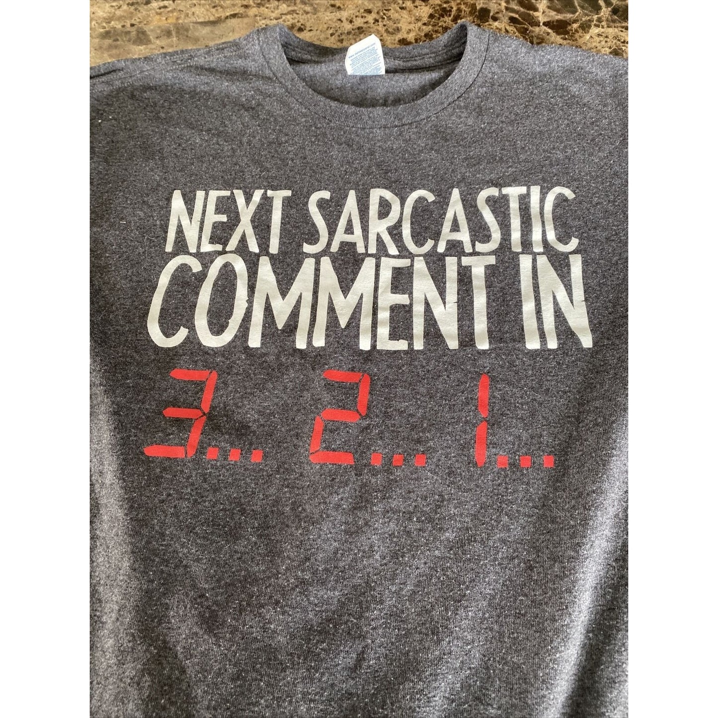 Delta Pro Weight Next Sarcastic Comment In 3..2..1 Men’s XL Funny Novelty Shirt