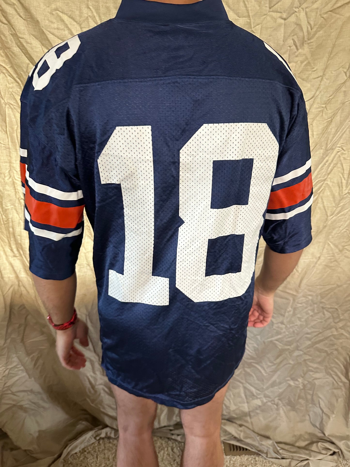 Men’s small auburn football jersey dark blue #18 under armour