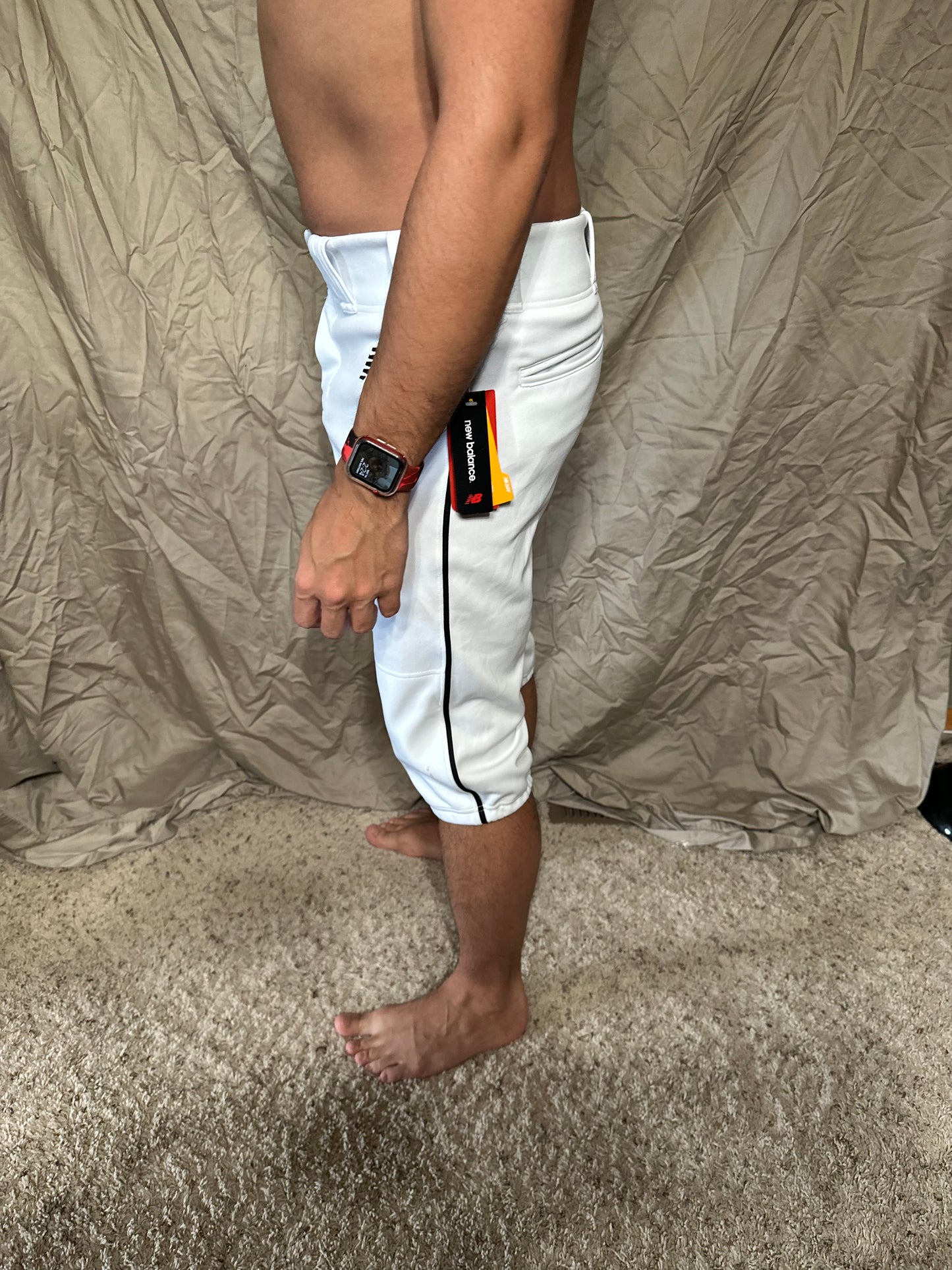 Youth boys large white new balance baseball pants new with tags