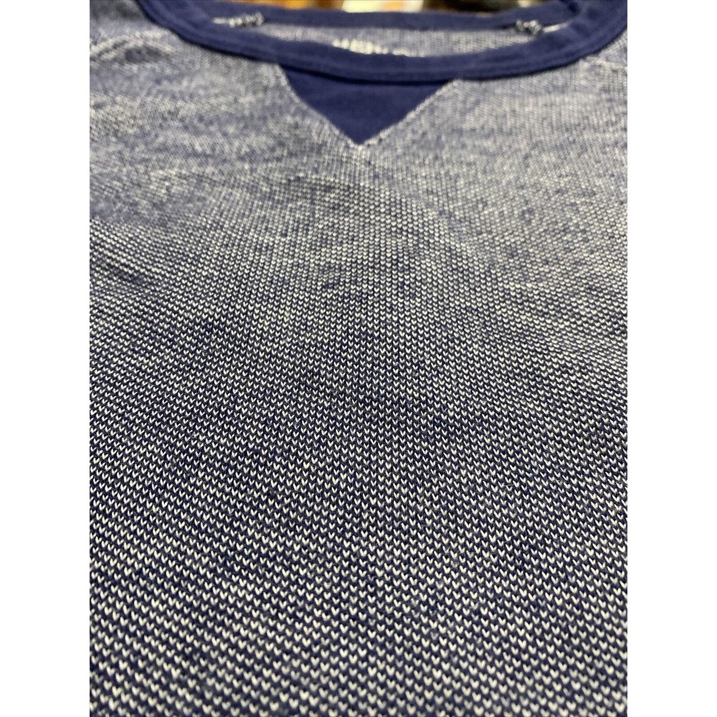 Merona Men's Medium Dark Blue Crew Neck Cotton Pullover Sweater