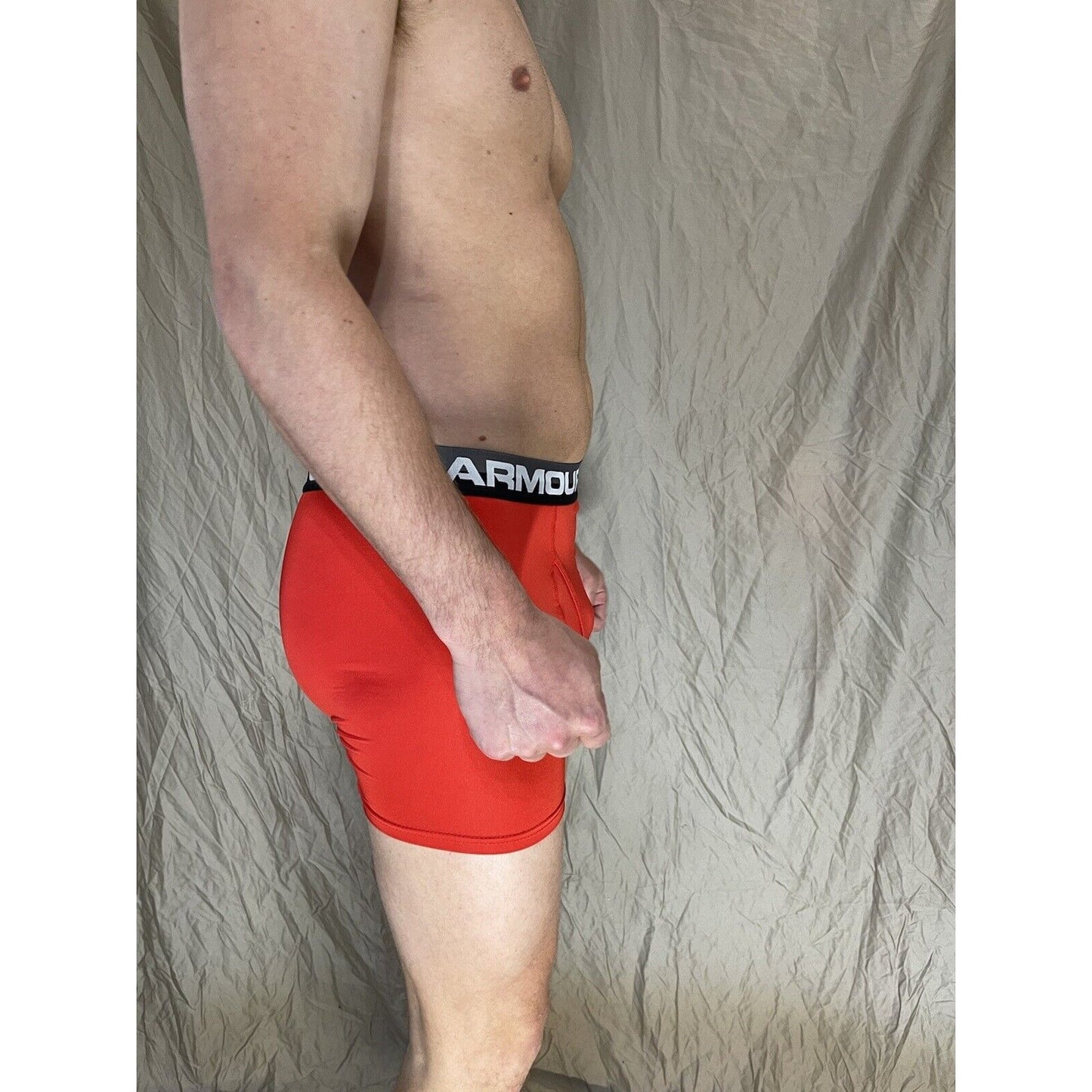 boys youth xl under armour boxerjock red with black and gray band