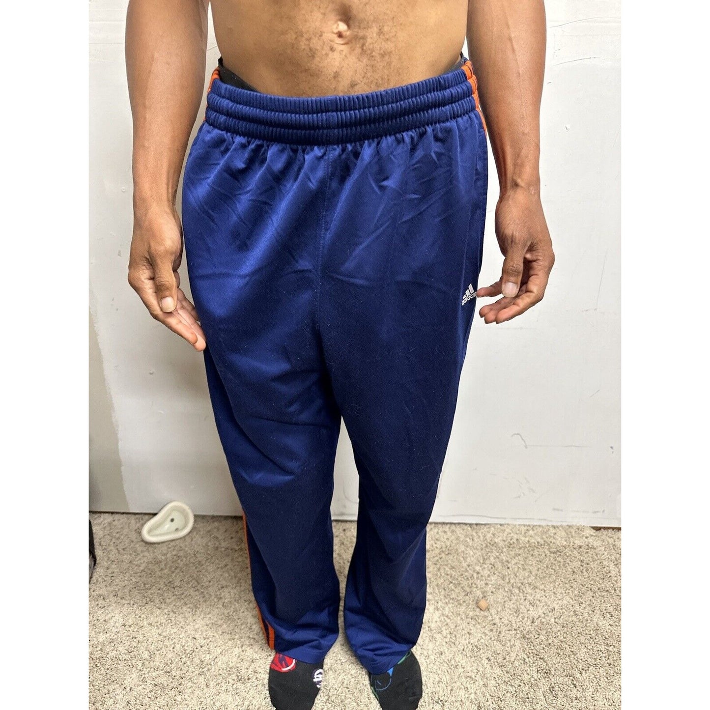 Men’s Blue Large Adidas With Pockets Athletic Pants