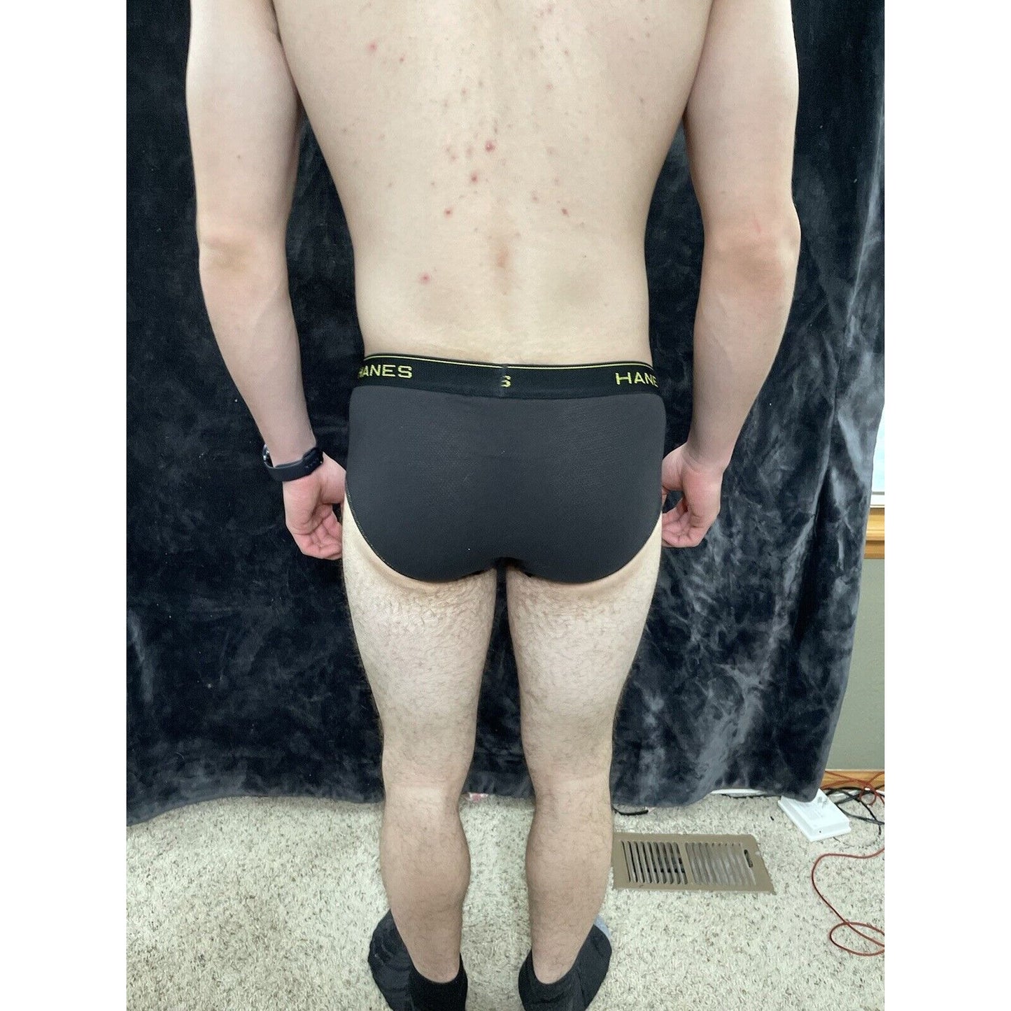 Men’s Comfort Cool Black Hanes Small Briefs