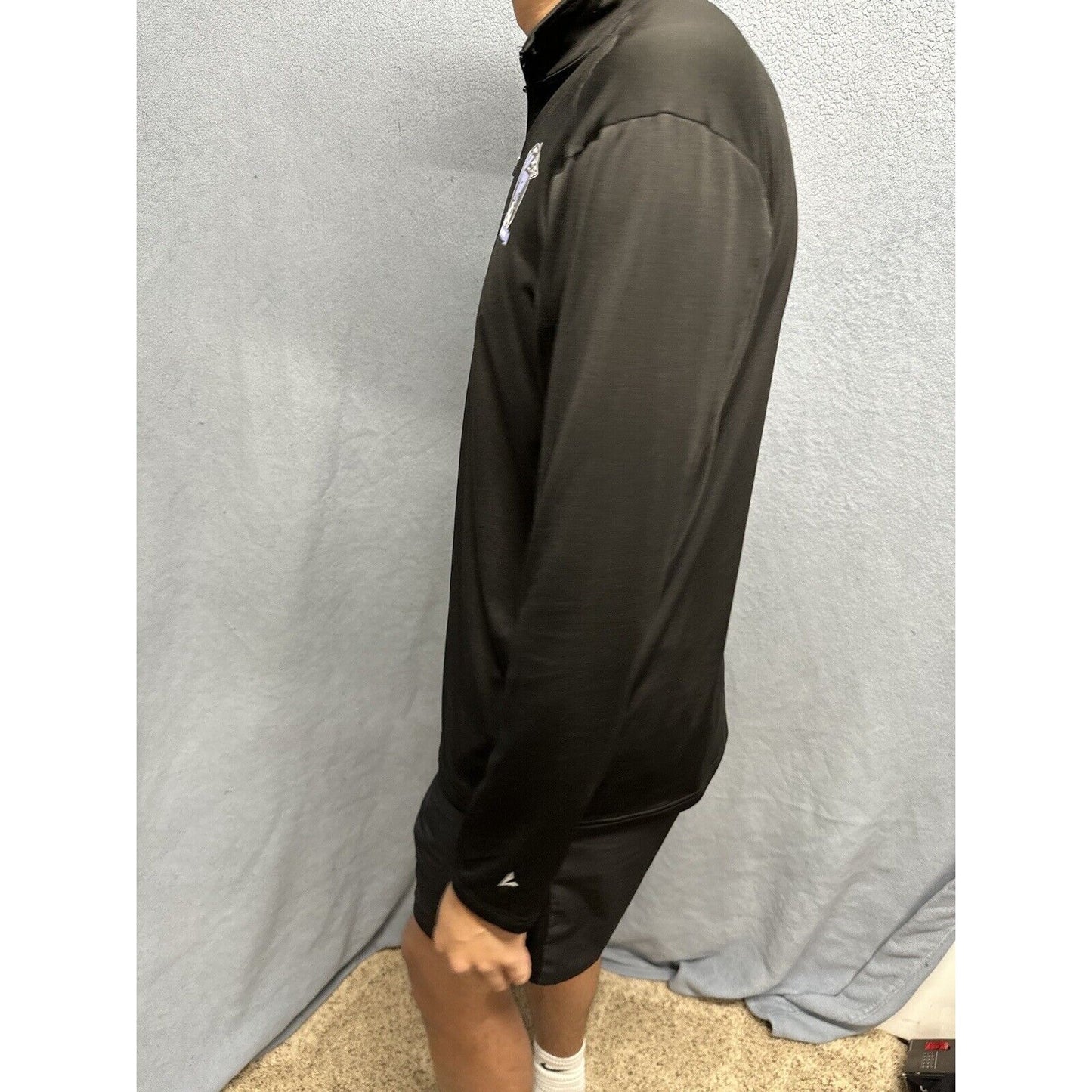 Men’s Black BSN Sports Large Quarter Zip Pullover Vista Ridge High School Soccer