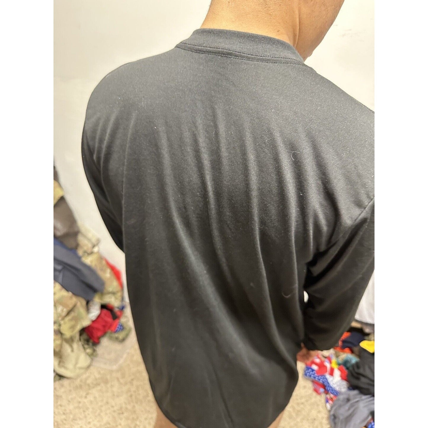 Men’s Black Medium Army Long Sleeve Apfu Fitness Uniform