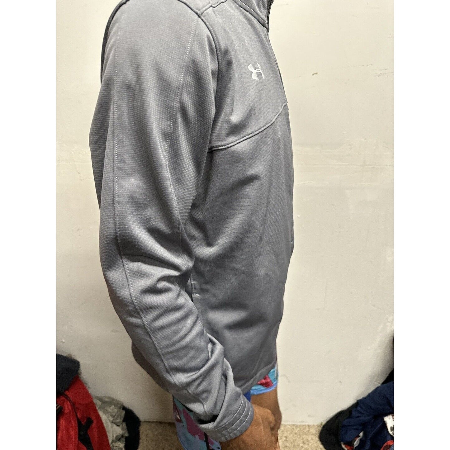 Men’s Gray Under Armour Large Visit Ridge High School Soccer Full Zip Jacket