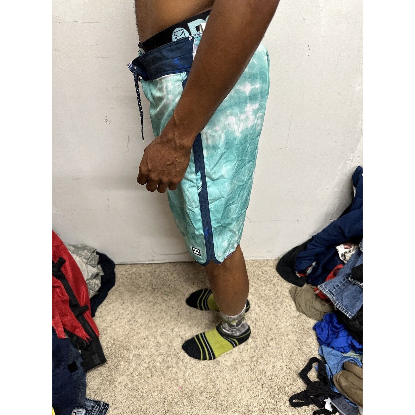 Men’s Billabong Size 31 Recycler 73 Pro Swim Trunks Green Board Shorts
