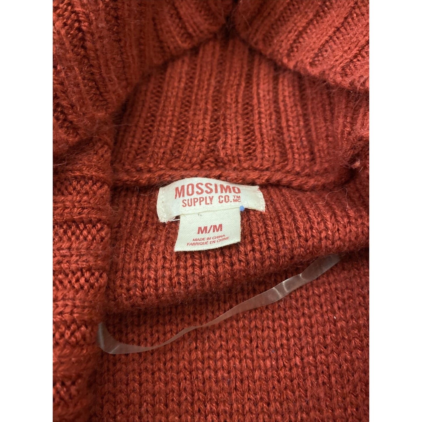Mossimo Supply Co. Women's Medium Red Cable Knit Acrylic Cardigan Sweater