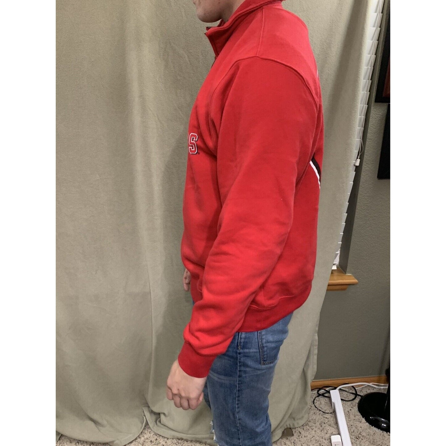 Vintage Wisconsin Badgers Soft Hoodie Sweatshirt Red Jansport Medium