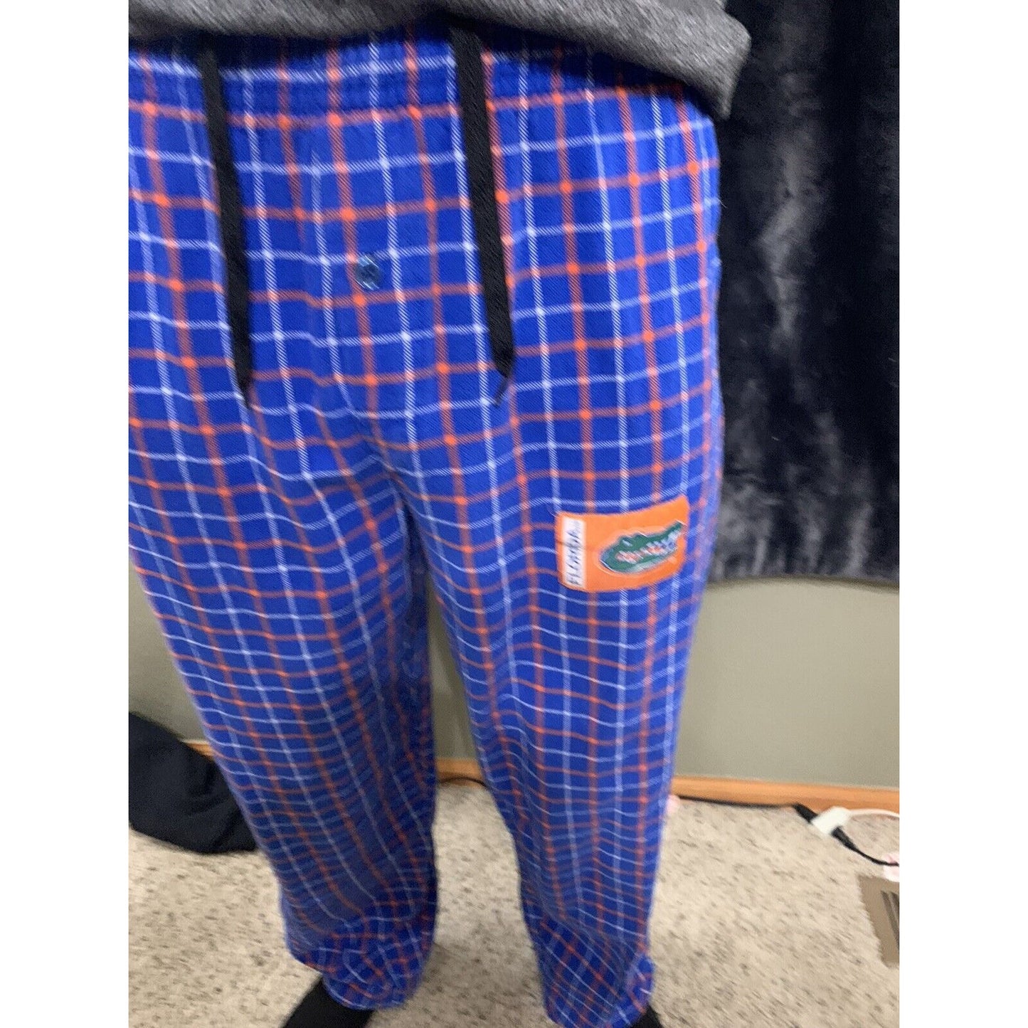 Sideline Apparel Men's NCAA UF Florida Gators Plaid Flannel Sleepwear Pant M