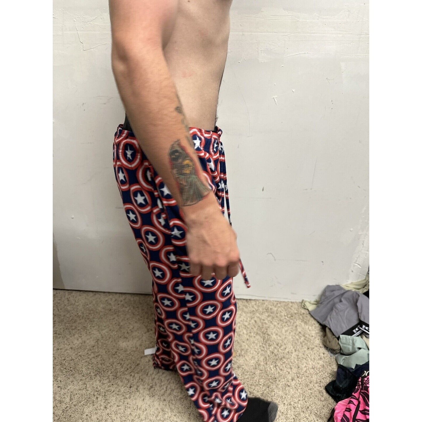 Men’s Marvel Captain America xL Flannel Lounge Wear Pajama Pants