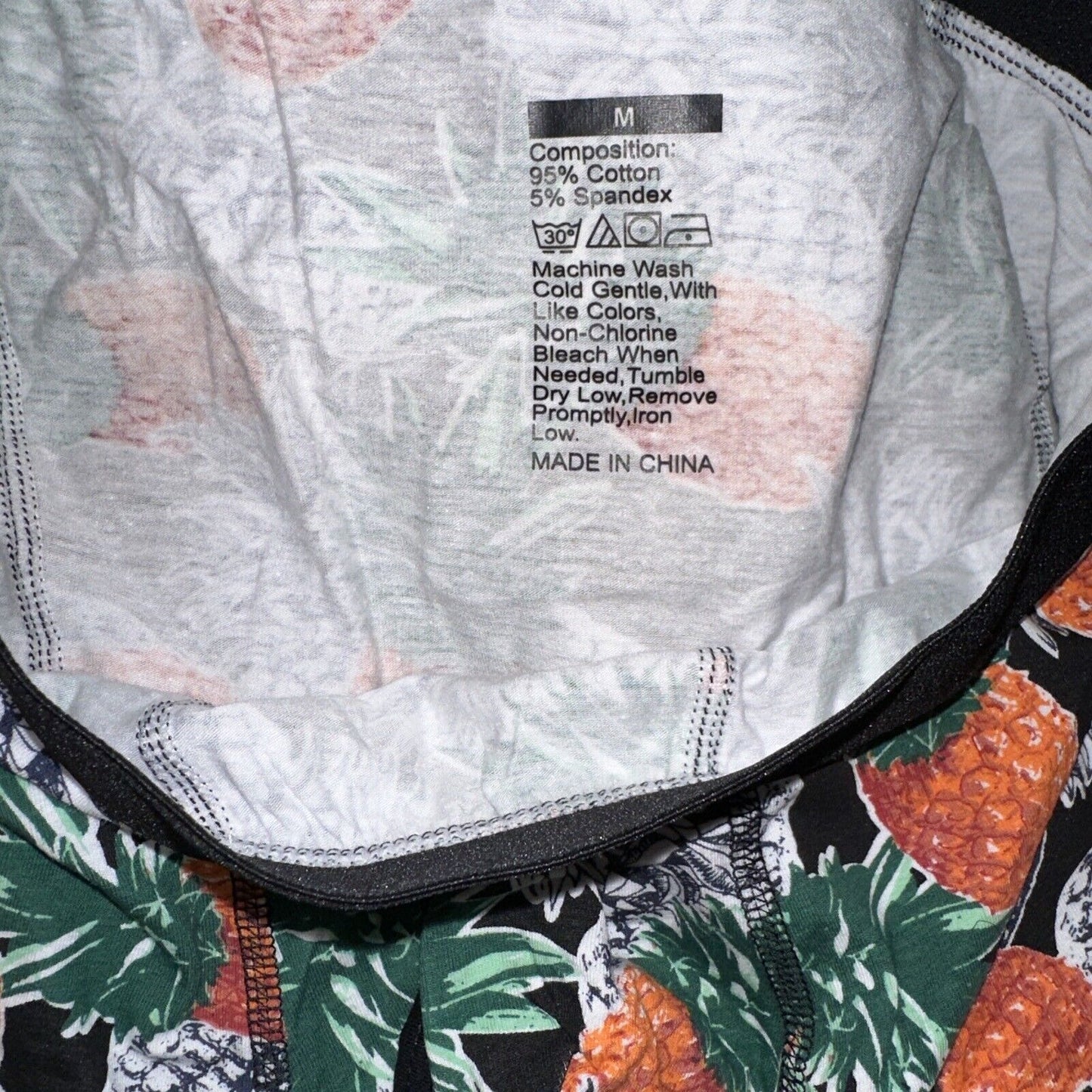 Men’s Pineapple Medium Multicolor 5% Spandex Boxer Briefs