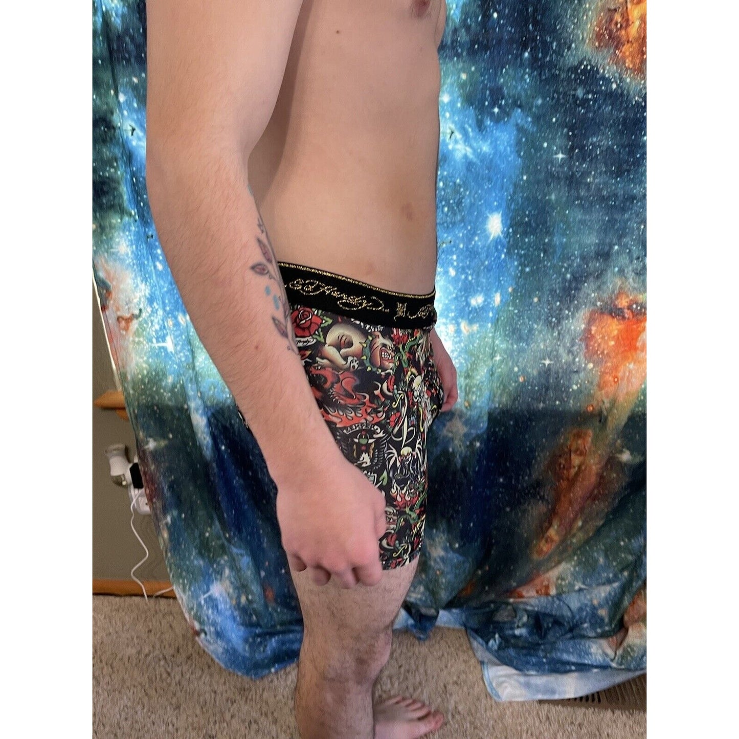 men's ed hardy compression shorts small skeleton New And Unworn