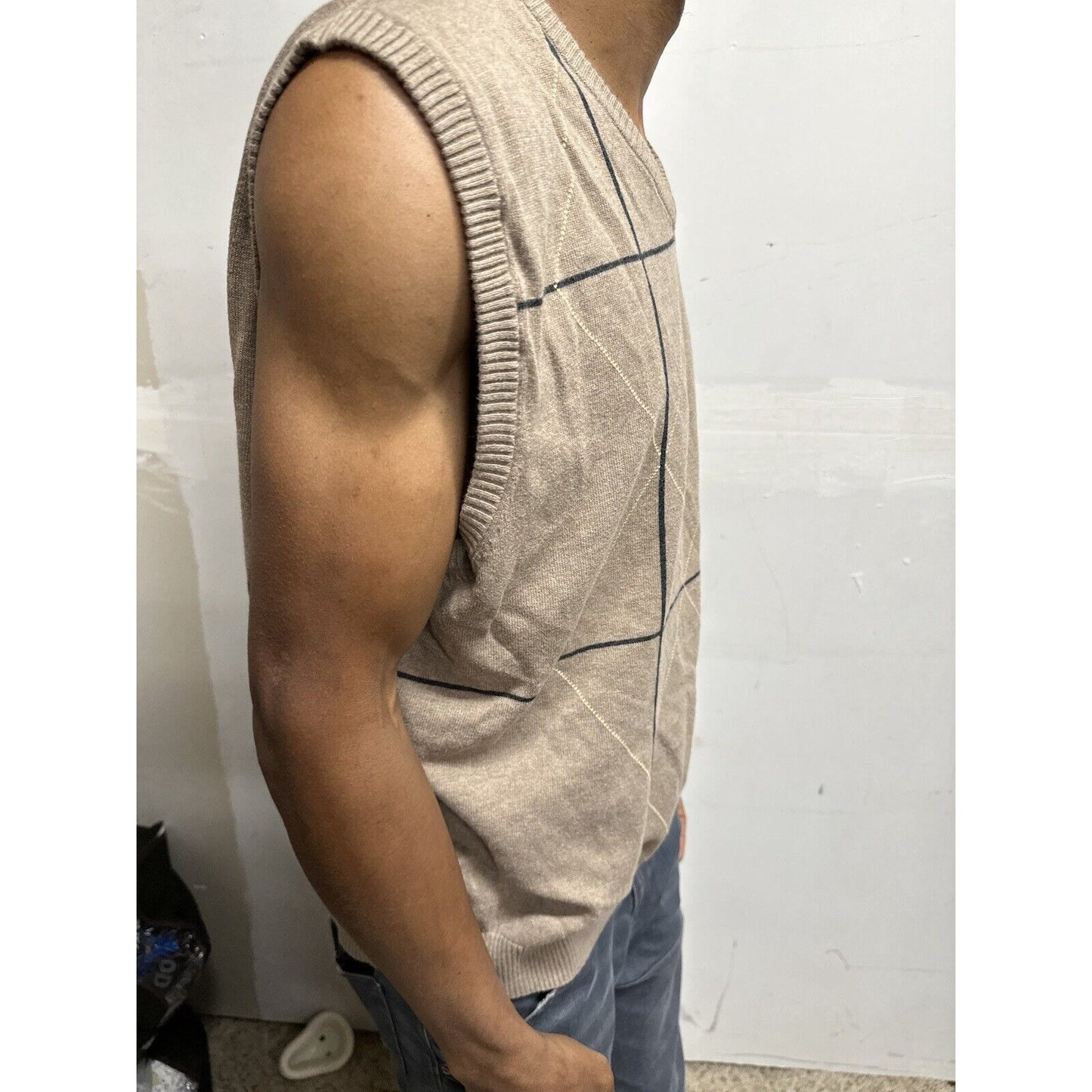 Men’s Dockers Sleeveless XL Tan Sweater