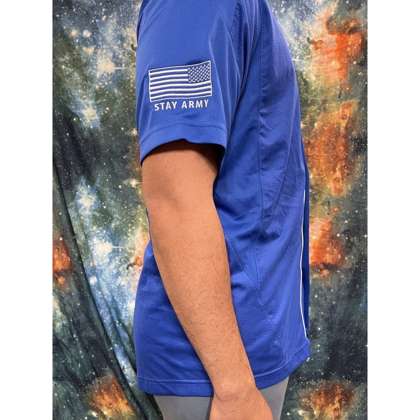 Nike Royal Blue Baseball Jersey Large Army Forscom