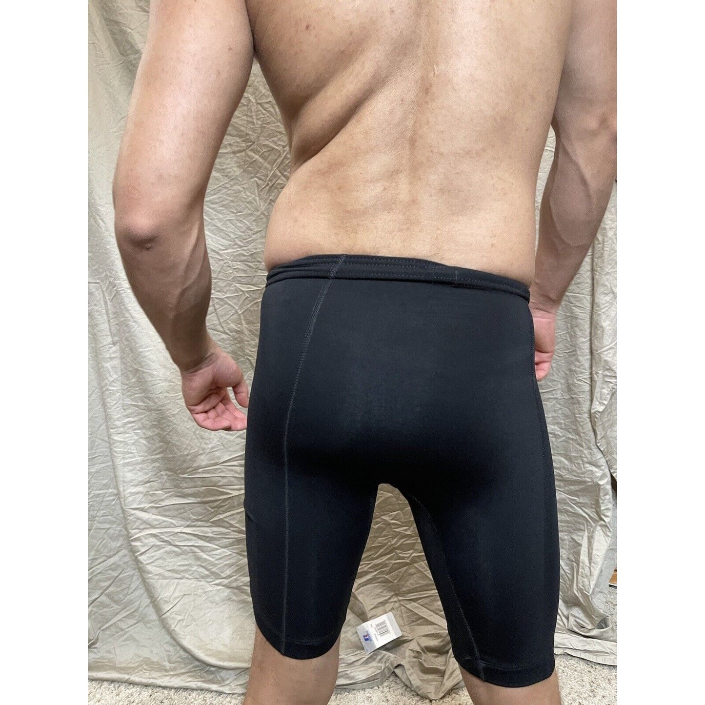 Men's brooks nylon spandex black XS extra small compression shorts