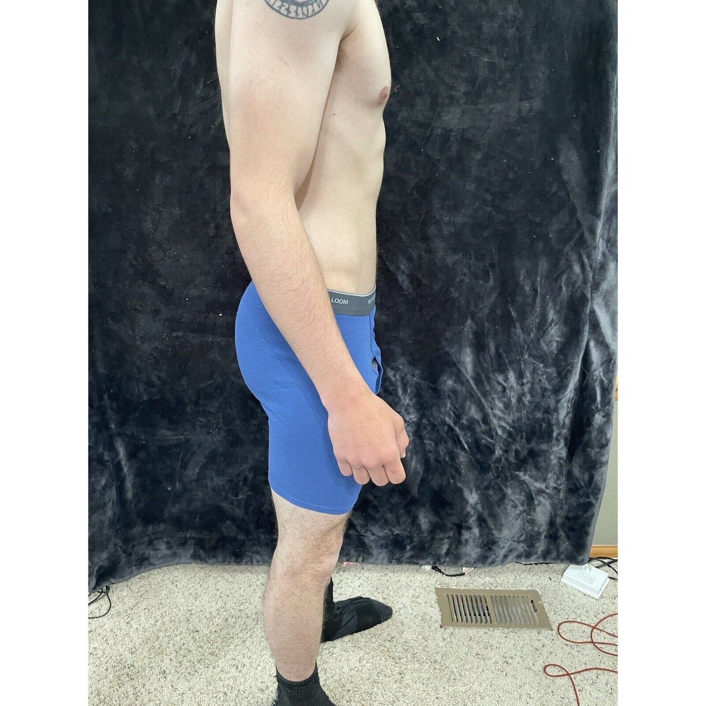 Fruit of the Loom Men's Boxer Briefs - Steel Blue - Size Medium
