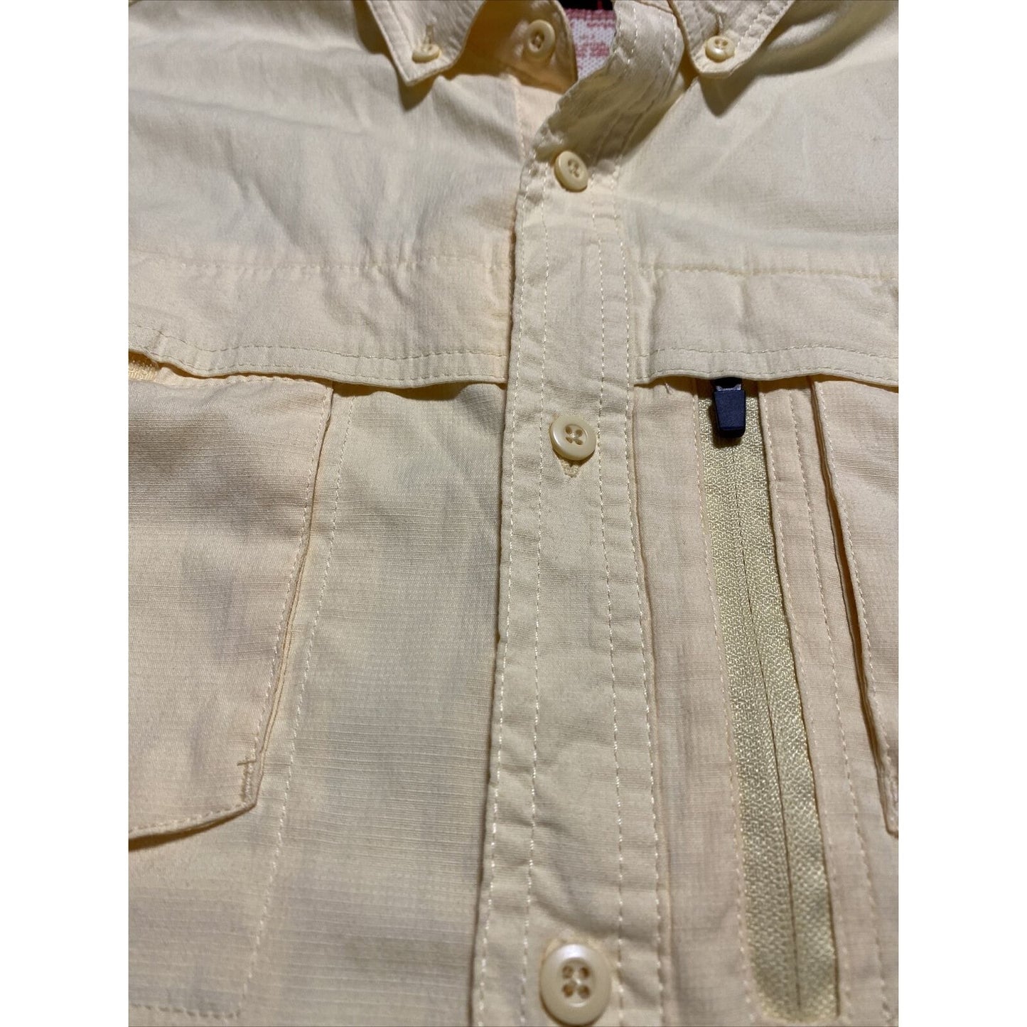 Coleman The Outdoor Co. Mens XL Yellow Polyester-blend Button-down Short sleeves
