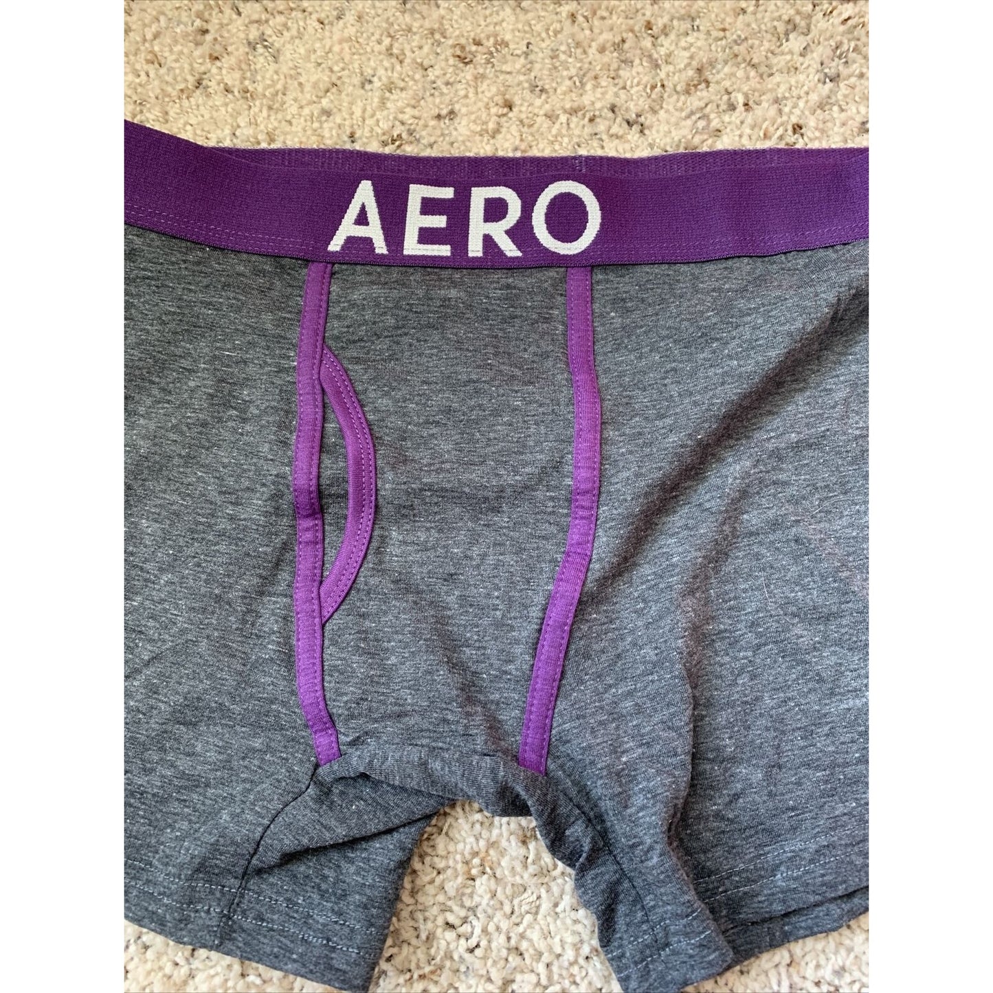 Aeropostale Stretch Boxer Briefs Dark Gray Men’s Large - 5% Spandex