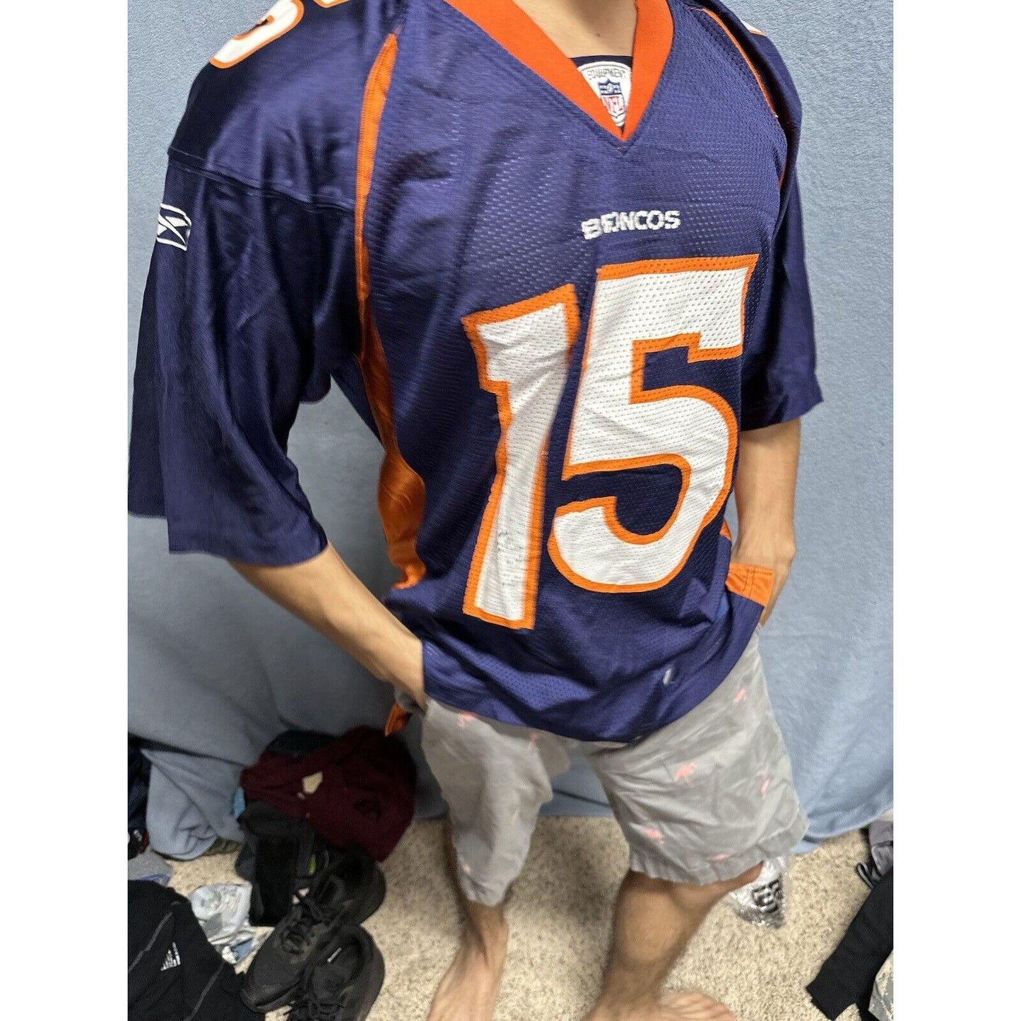 TIM TEBOW DENVER BRONCOS 15 JERSEY Equipment Reebok NFL Football Orange Medium