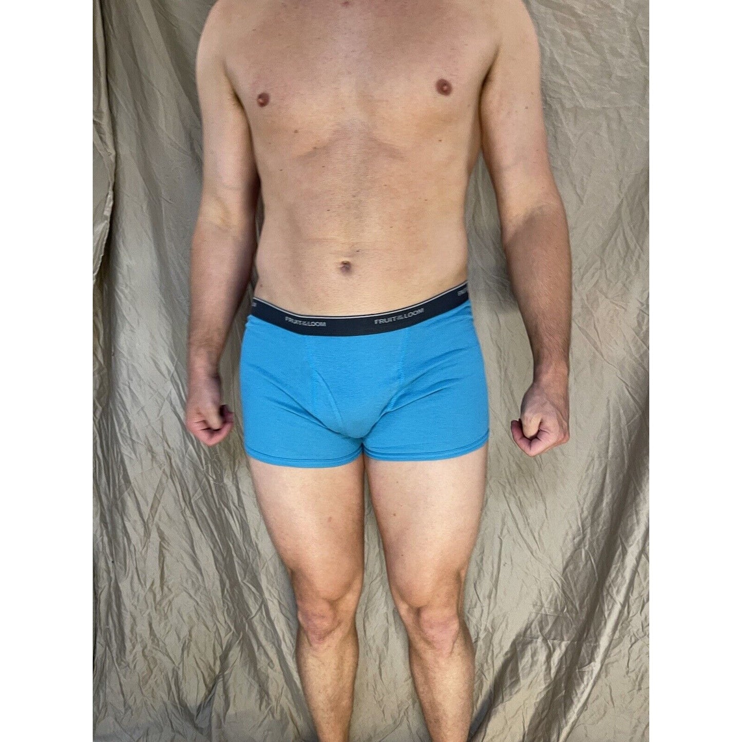 boy's large fruit of the loom boxer brief aqua