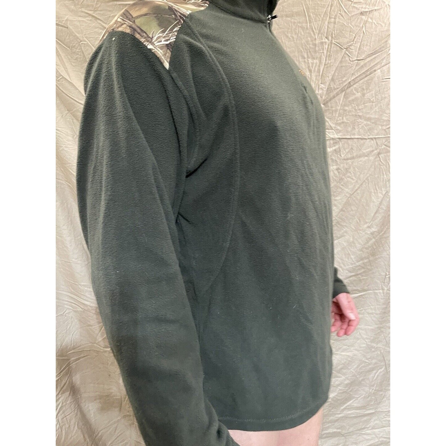 Men's Habit Large quarter zip pullover sweatshirt green