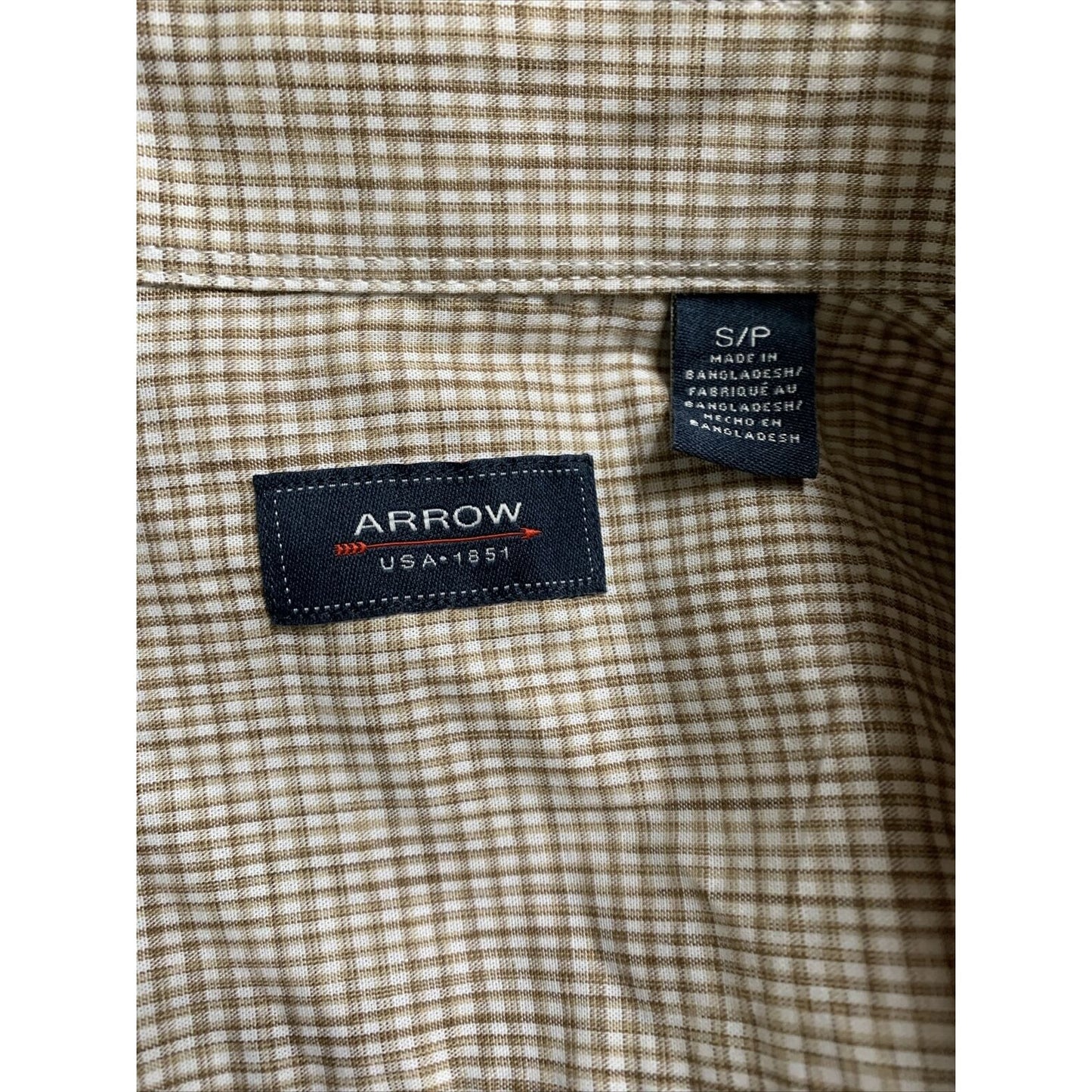 Men's Arrow Coastal Cove Classic Fit Button Down Shirt Short Sleeve Sz S NWT