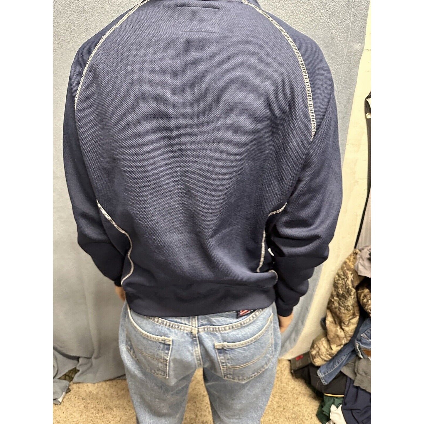 Men’s Dark Blue J America Polyester US Air Force Medium Full Zip Jacket USAF