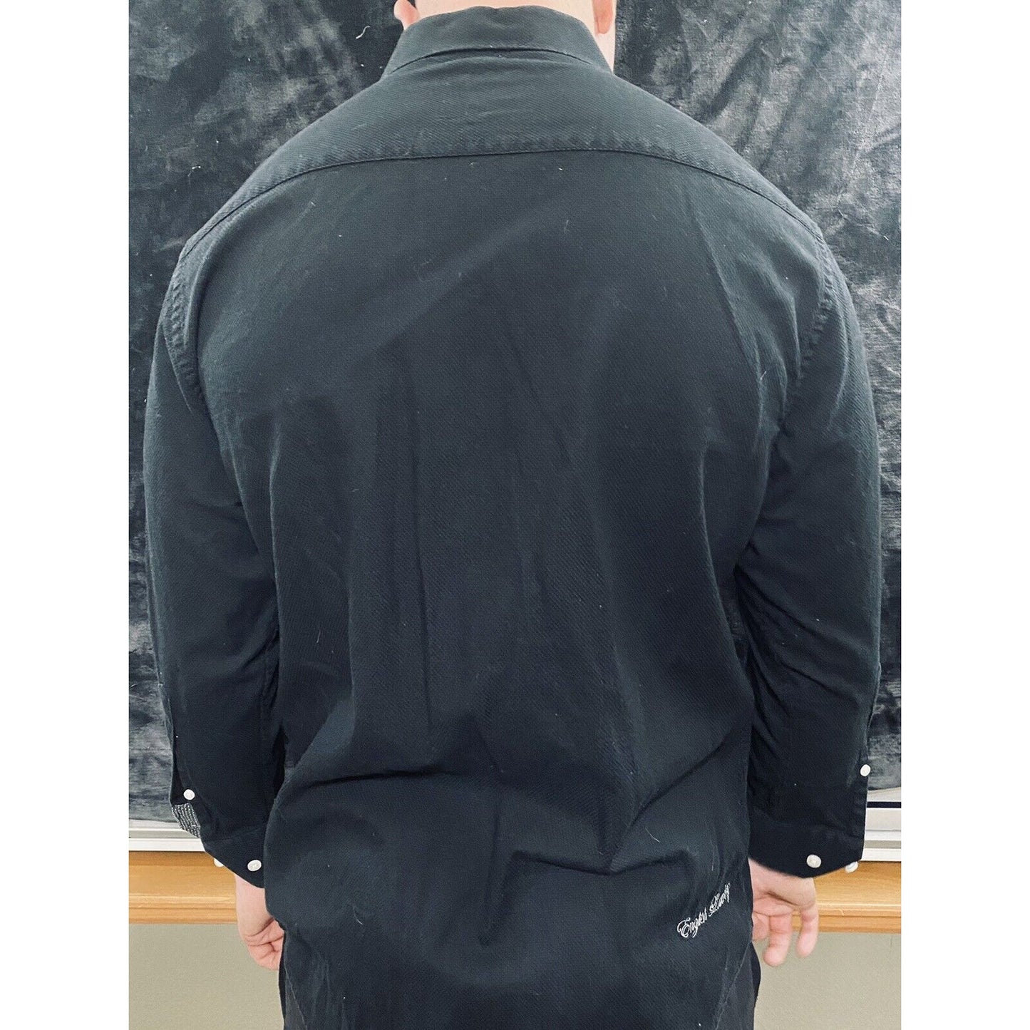 English Laundry by Christopher Wicks Men's Dress Shirt Size 16 1/2 32/33 Black