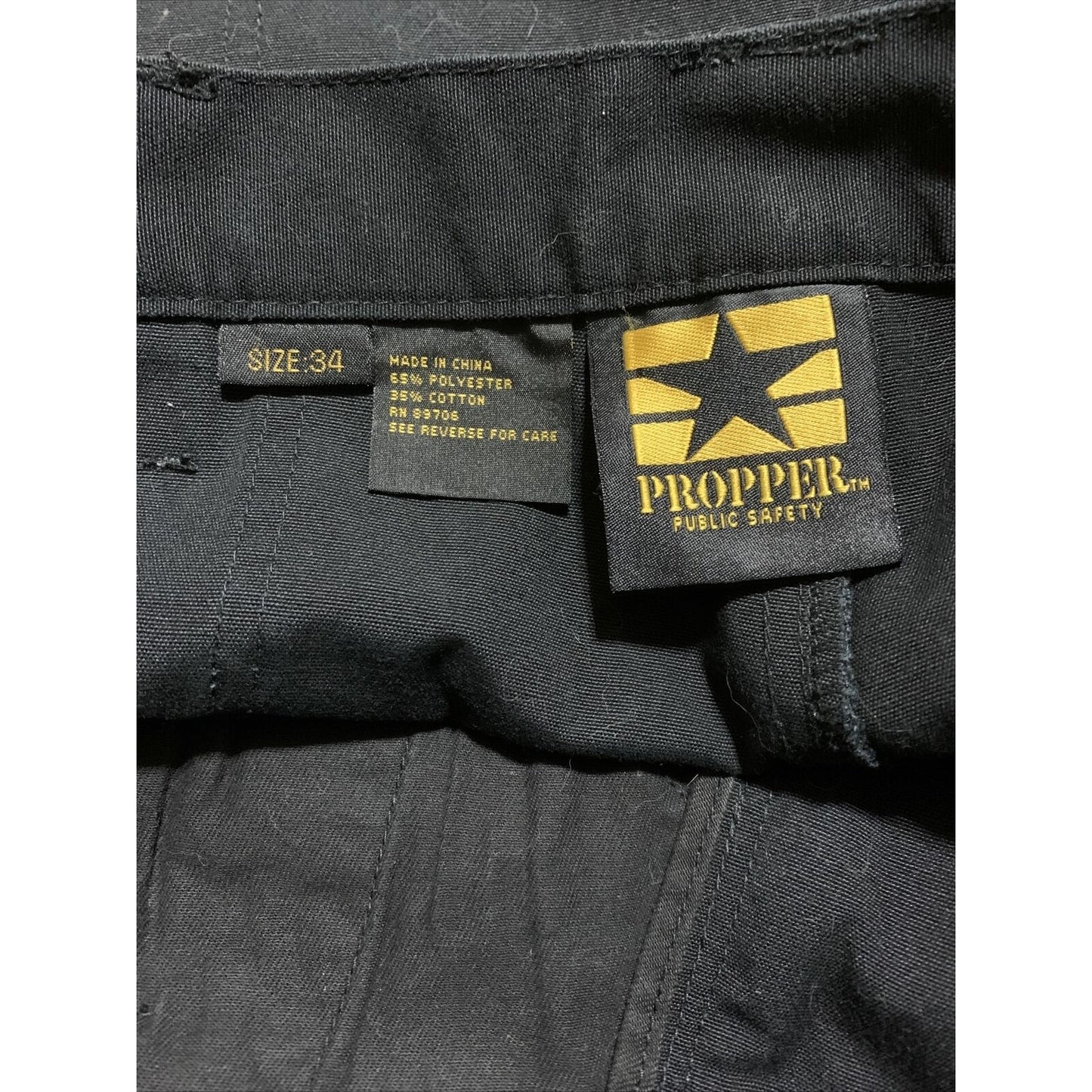 PROPPER Tactical Public Safety Mens Black Cargo Shorts Waist 34”