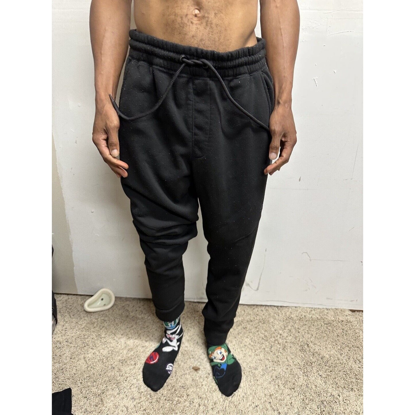 Men’s RBX Black Large With Camo Sweat Pants With Pockets