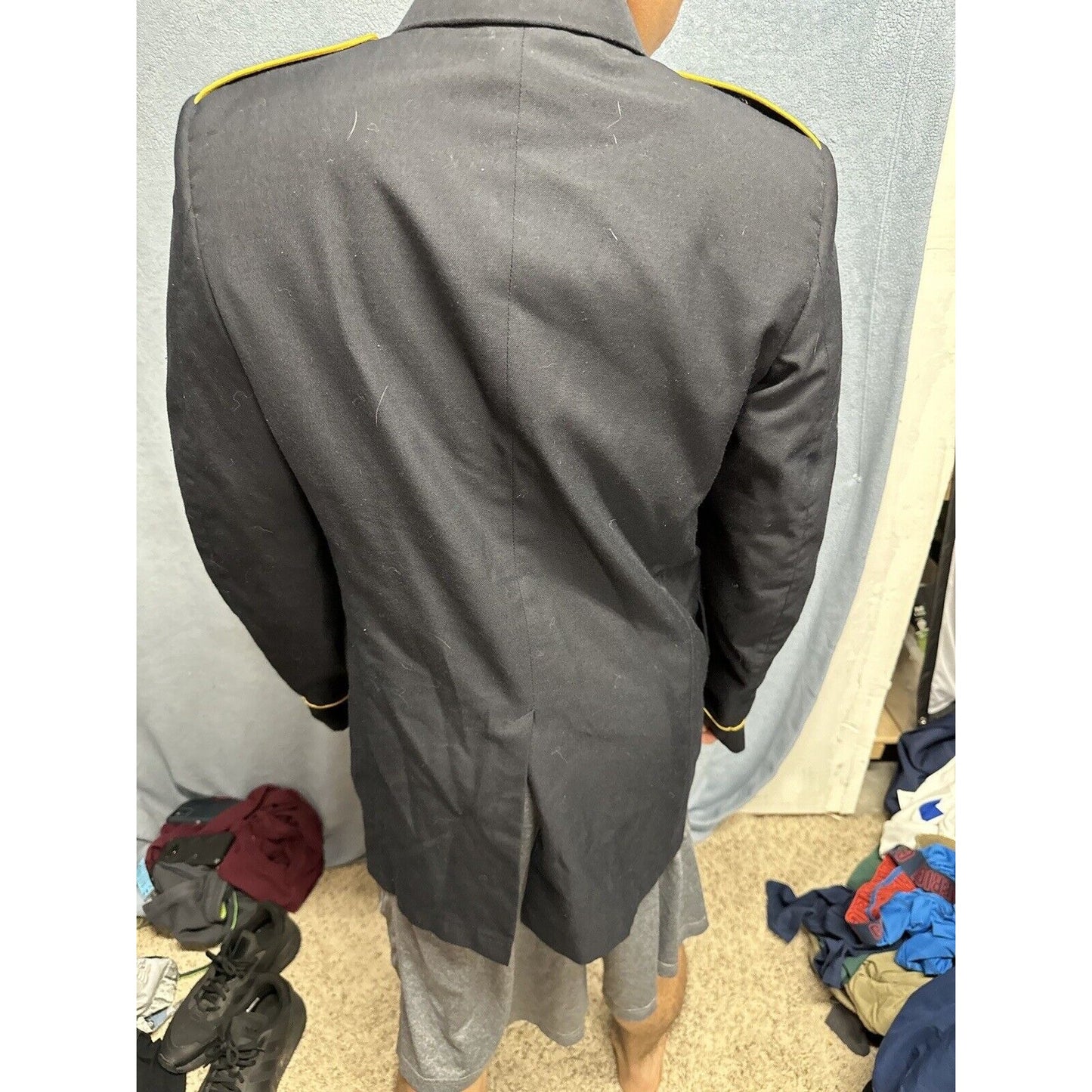 Men’s Army Coat Army Blue 450 Poly Wool 38L C Uniform Coat Top