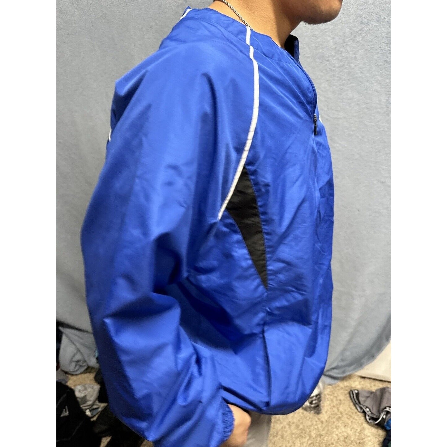 Men’s Blue Holloway Large Air Force Academy Windbreaker Jacket 1/4 Zip Pullover