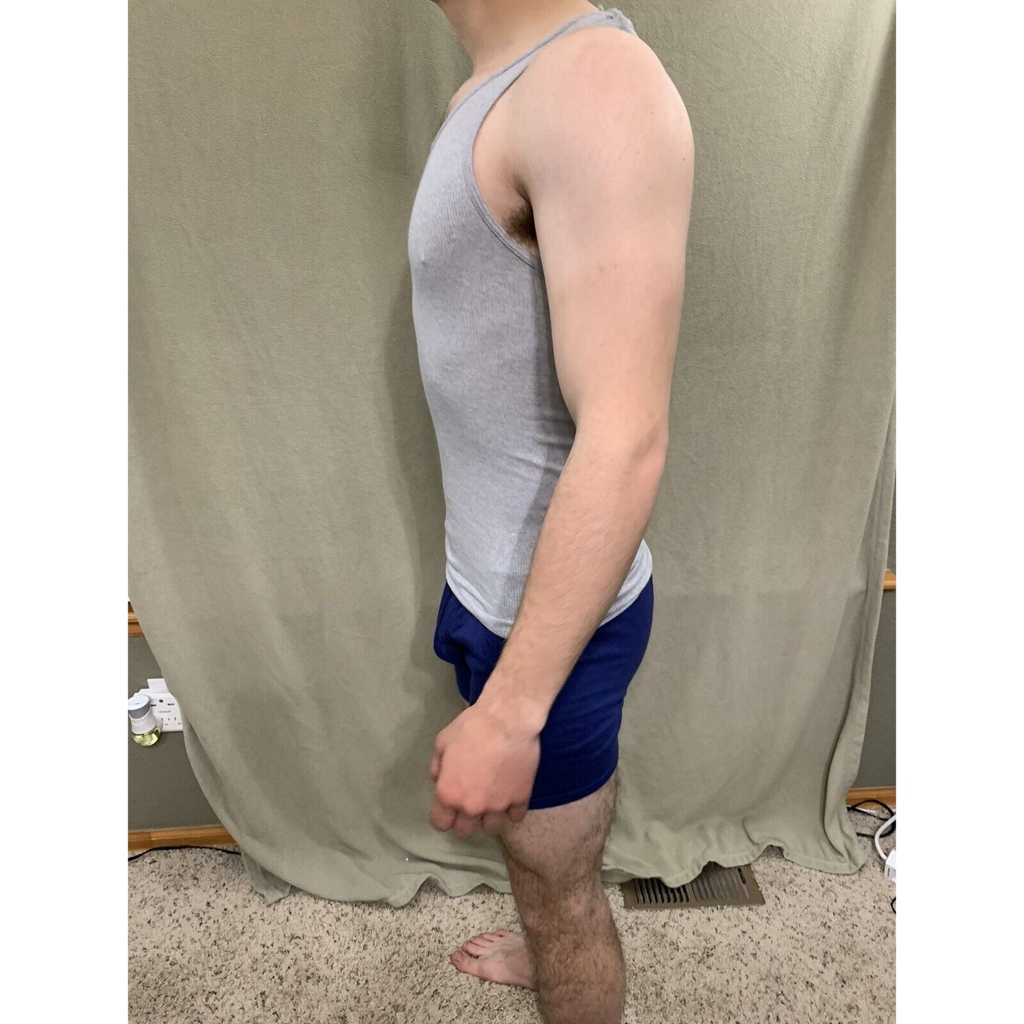 Hanes ( Size M ) Tank Top Comfort Soft ( Light Gray )