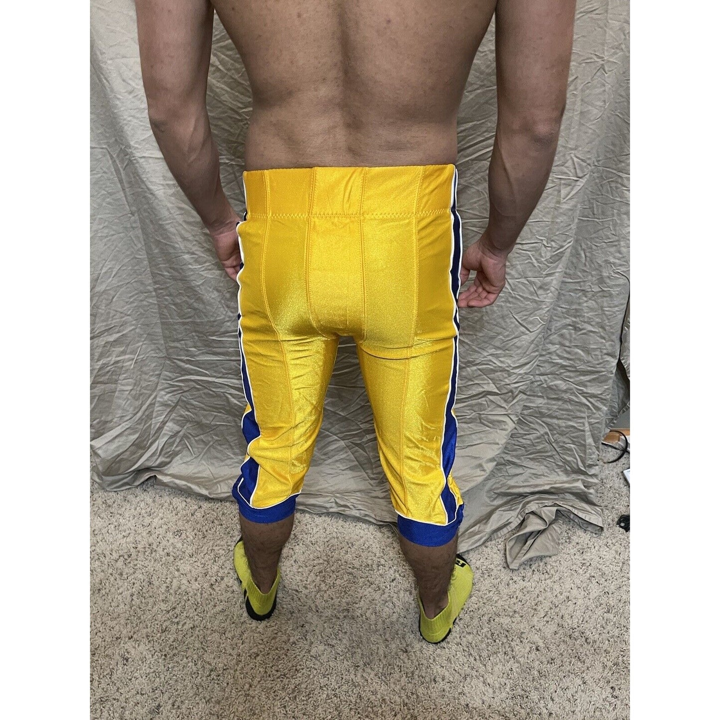 men's gold/yellow/blue russell athletics size 34 football pants