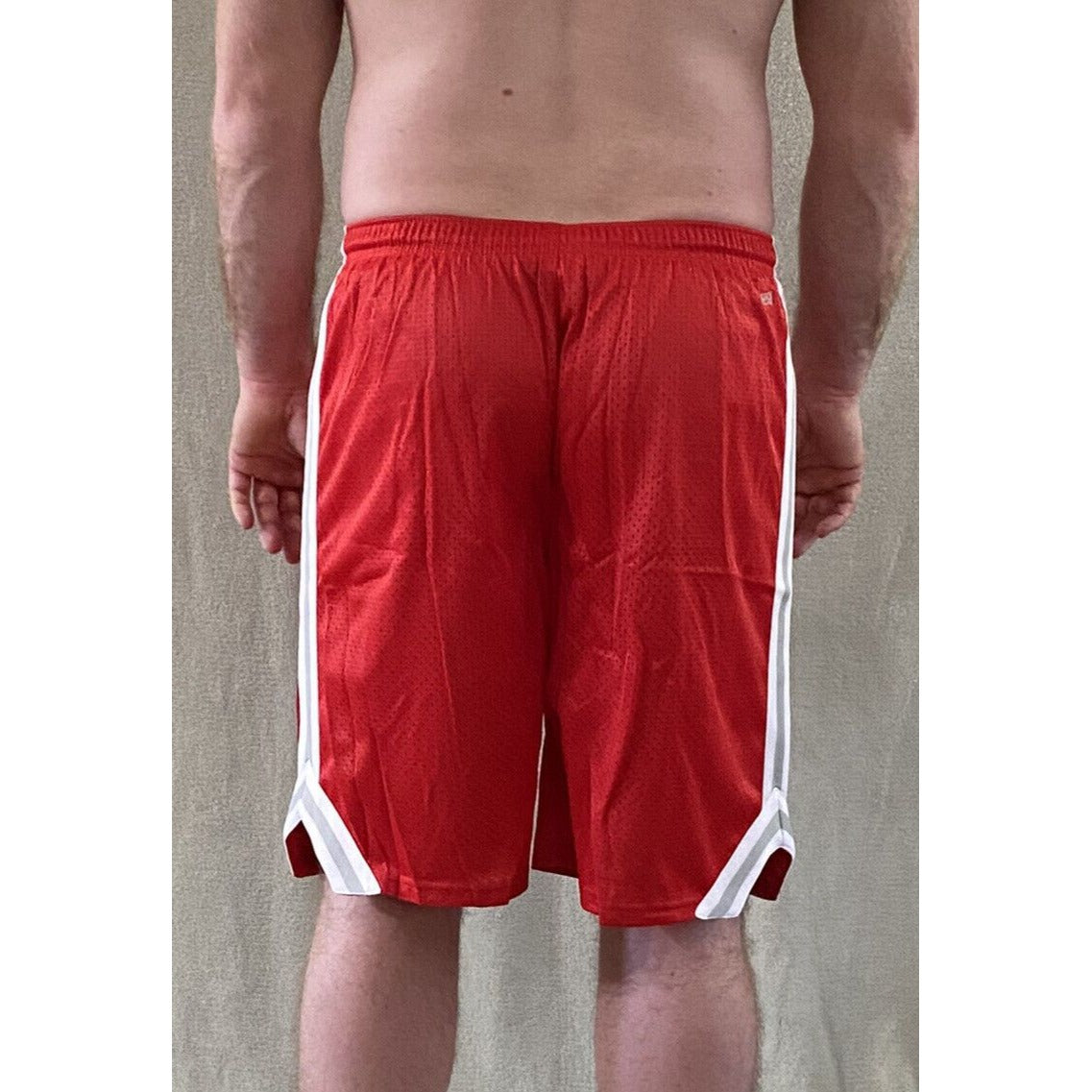 Soffe Men’s Medium Red Lacrosse Polyester Mesh Shorts