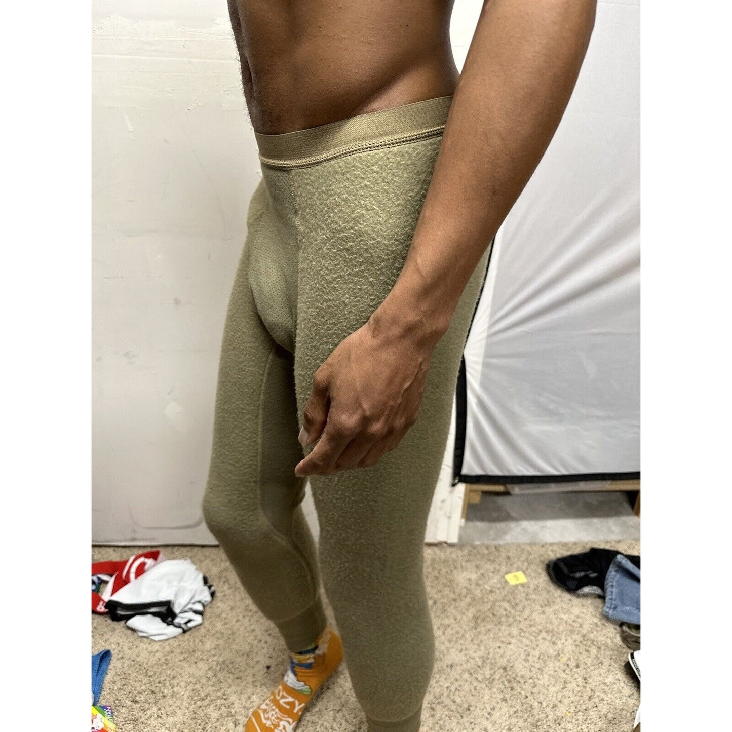Men’s Army Tan Drawers Midweight Insulated X-small Regular Nomex thermal bottoms